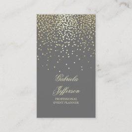 金ゴールドの紙吹雪の灰色のエレガントな魅力のヴィンテージ 名刺