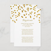 金ゴールドの紙吹雪の結婚式の方向挿入物 エンクロージャーカード (正面/裏面)