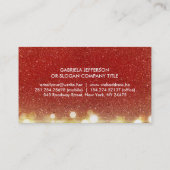 金ゴールドの紙吹雪の赤い魅力の上品 名刺 (裏面)