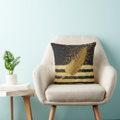 金ゴールドの紙吹雪の金ゴールドの羽は縞で飾り、 クッション (椅子)