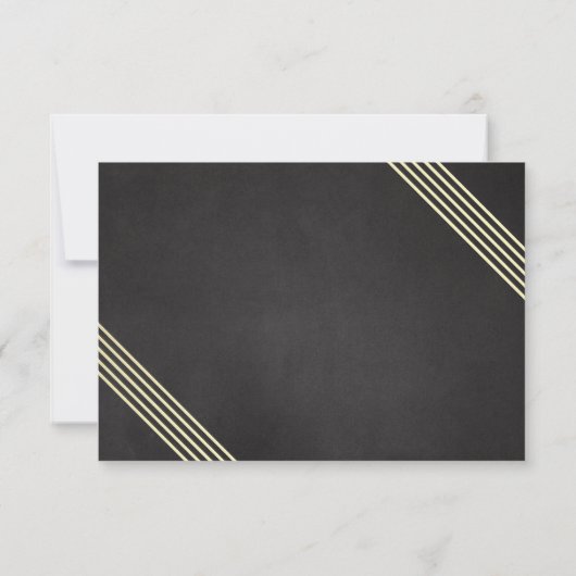 金ゴールドの紙吹雪の黒板の女性の第40誕生日 招待状 (裏面)