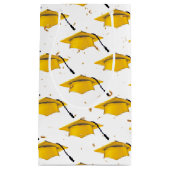 金ゴールドの紙吹雪付き目盛キャップ スモールペーパーバッグ (正面)