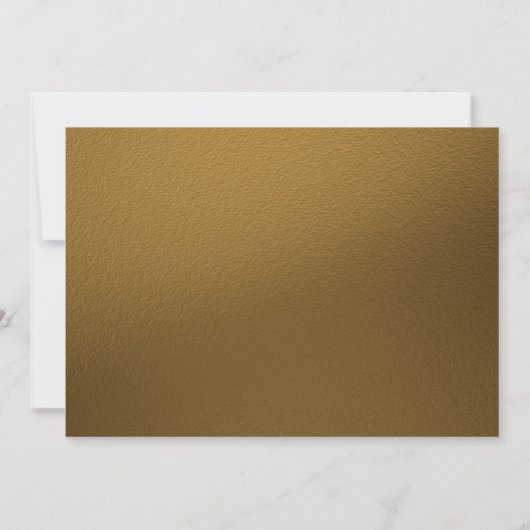 金ゴールドの紙吹雪及び黒いびっくりパーティ 招待状 (裏面)