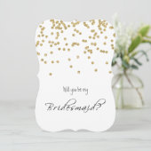 金ゴールドの紙吹雪-私の新婦付添人ですか。 招待状 (スタンド正面)
