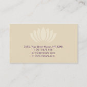 金ゴールドの紫色のはす花びらの霊気の治療の記号 名刺 (裏面)