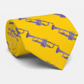 金ゴールドの紫色のトランペットの鎖 ネクタイ (ロール)