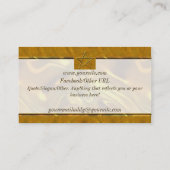 金ゴールドの紹介カードの星形五角形 名刺 (裏面)