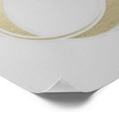 金ゴールドの結婚リングや輪とクロスカスタマイズ可能なポスター ポスター (角)