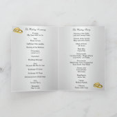 金ゴールドの結婚指輪およびハートのプログラム・カード プログラム (内部)