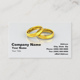 金ゴールドの結婚指輪 名刺