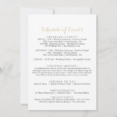 金ゴールドの結婚葉の歓迎レター (裏面)