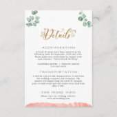 金ゴールドの結婚詳細エンクロージャカード エンクロージャーカード (正面)