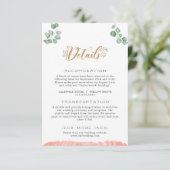 金ゴールドの結婚詳細エンクロージャカード エンクロージャーカード (スタンド正面)