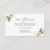 金ゴールドの結婚詳細エンクロージャカード エンクロージャーカード (正面)