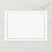 金ゴールドの結婚Webサイト挿入カードの白黒 エンクロージャーカード (裏面)