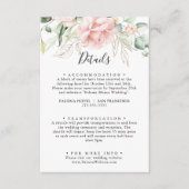 金ゴールドの緑の葉のフローラ結婚の詳細 エンクロージャーカード (正面)