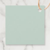 金ゴールドの緑の葉のフローラ結婚の フェイバータグ (裏面)