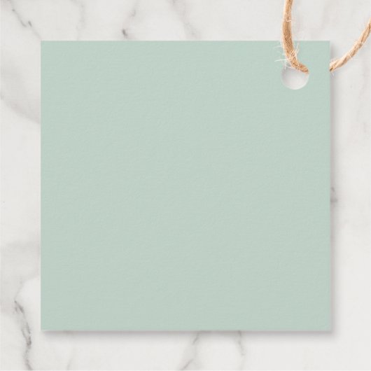 金ゴールドの緑の葉のフローラ結婚の フェイバータグ (裏面)