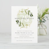 金ゴールドの緑の葉のリース任意の年齢75誕生日カード サンキューカード (スタンド正面)