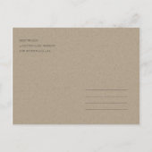 金ゴールドの緑の葉の水の色のリースを保存 案内ポストカード (裏面)