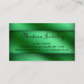 金ゴールドの緑Metalliのためのジュエリーの名刺の現金 名刺 (裏面)