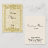 金ゴールドの線条細工のエレガントな名刺 名刺 (正面/裏面)