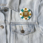 金ゴールドの線条細工の真珠のヴィンテージのアクセサリーPin 缶バッジ (インサイチュ)