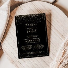 金ゴールドの練習は完璧なリハーサルの夕食を作る 招待状