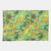 金ゴールドの縮れたテクスチャ キッチンタオル (横)