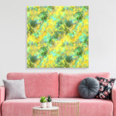 金ゴールドの縮れたテクスチャ キャンバスプリント (インサイチュ (リビング))