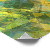 金ゴールドの縮れたテクスチャ ポスター (角)