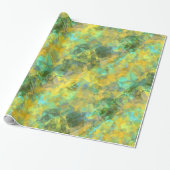 金ゴールドの縮れたテクスチャ ラッピングペーパー (アンロールド)