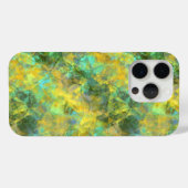 金ゴールドの縮れたテクスチャ Case-Mate iPhoneケース (裏面 (横))