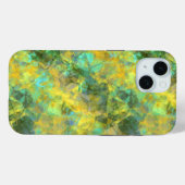 金ゴールドの縮れたテクスチャ Case-Mate iPhoneケース (裏面 (横))