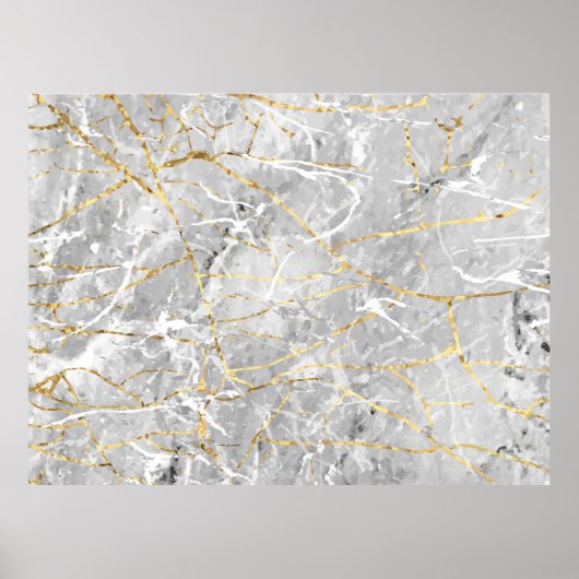 金ゴールドの縮れ ポスター (正面)