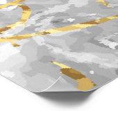 金ゴールドの縮れ ポスター (角)