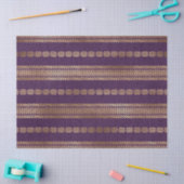 金ゴールドの繰り返しパターン(紫のデコページ) 薄葉紙 (クラフト)