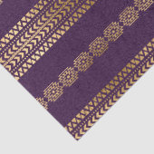 金ゴールドの繰り返しパターン(紫のデコページ) 薄葉紙 (詳細)