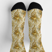 金ゴールドの罪悪感 – ゴシックビクトリアンタペストリー ソックス (上部)
