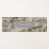 金ゴールドの羽お洒落を銀パーソナライズされた色 ヨガマット (裏面(横))