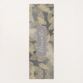 金ゴールドの羽お洒落を銀パーソナライズされた色 ヨガマット (裏面)