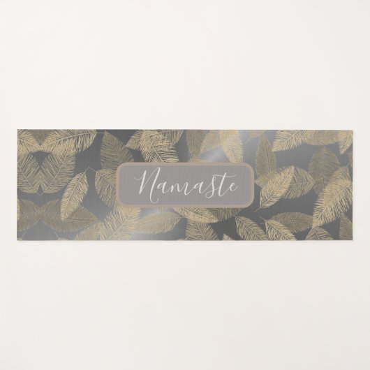 金ゴールドの羽お洒落を銀パーソナライズされた色 ヨガマット (正面(横))