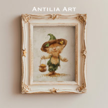 金ゴールドの聖パトリック絵を描ズのポットを持つレプレシャン