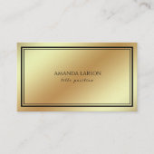 金ゴールドの背景と黒の枠 名刺 (正面)