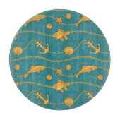 金ゴールドの航海のなパターン カッティングボード (正面)