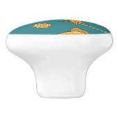 金ゴールドの航海のなパターン セラミックノブ (側面)