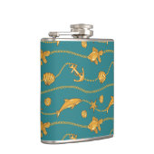 金ゴールドの航海のなパターン フラスク (右)