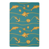 金ゴールドの航海のなパターン ミニクリップボード (裏面)