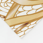 金ゴールドの色、装飾のシームレスなパターン。 フリースブランケット (角)