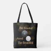 金ゴールドの芝生のボウルは美しいデザインをボウリング。 トートバッグ (裏面)